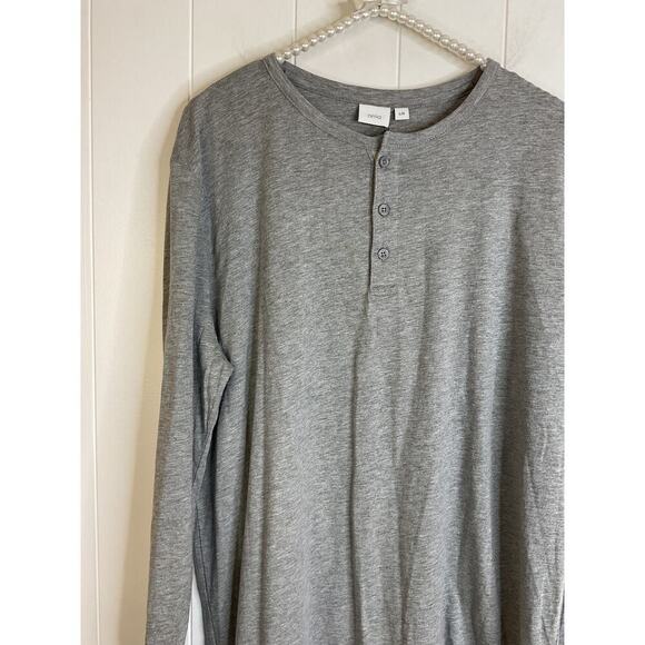 Onia Miles Long Sleeve Henley Gray Men's Shirt Size Large NWT - Picture 3 of 7